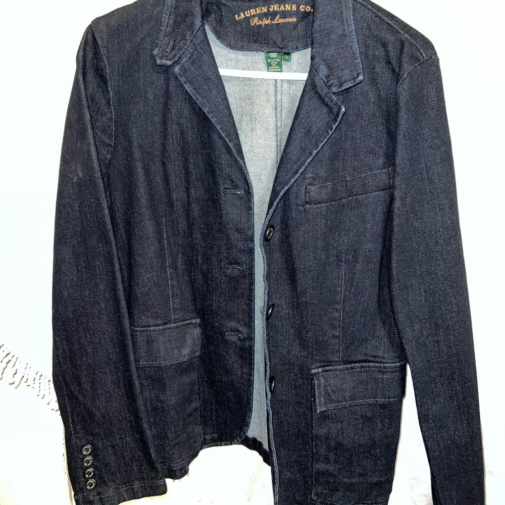 Womens Lg Ralph Lauren Denim Blazer